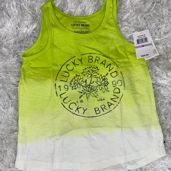 Lucky Brand Sunny Lime Gloria Tank- 6 - Picture 2 of 8